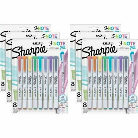 NEWELL BRANDS Markers, S-Note, Dual-Tip, AST, 6PK SAN2154173BX